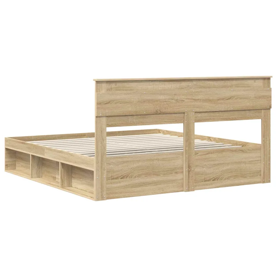 Cadre de lit Sonoma 200 x 200 cm Bois de pin massif - 9