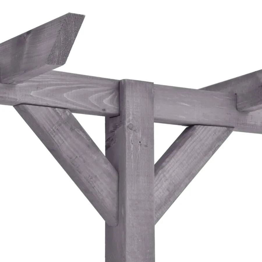 Pergola de jardin Gris 400x40x205 cm Bois de pin imprégné - 3