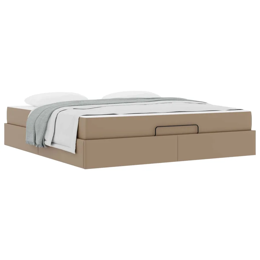 Cadre de lit avec matelas Autre 2 pcs Tan PVC