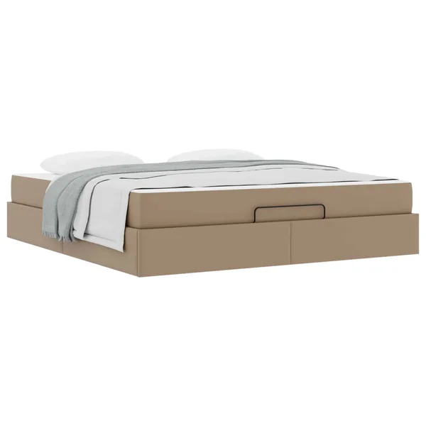 Cadre de lit avec matelas Autre 2 pcs Tan PVC