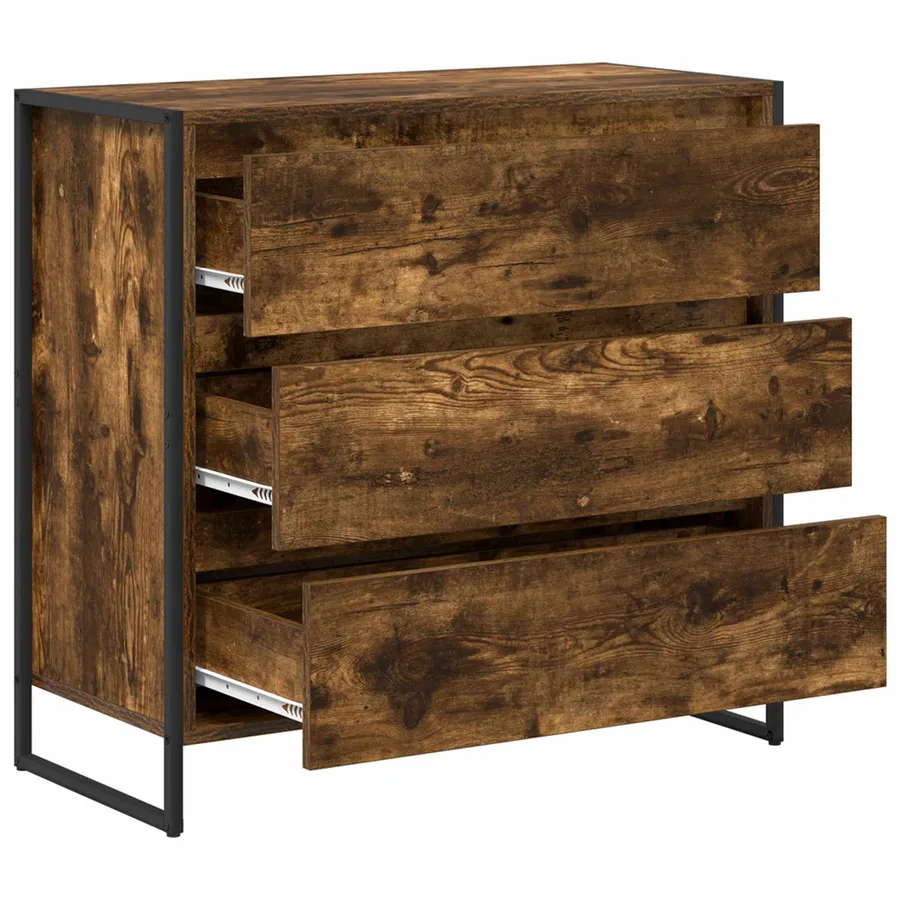 Buffet Chêne Fumé 79 x 36 x 75.5 cm Bois d'ingénierie - 5