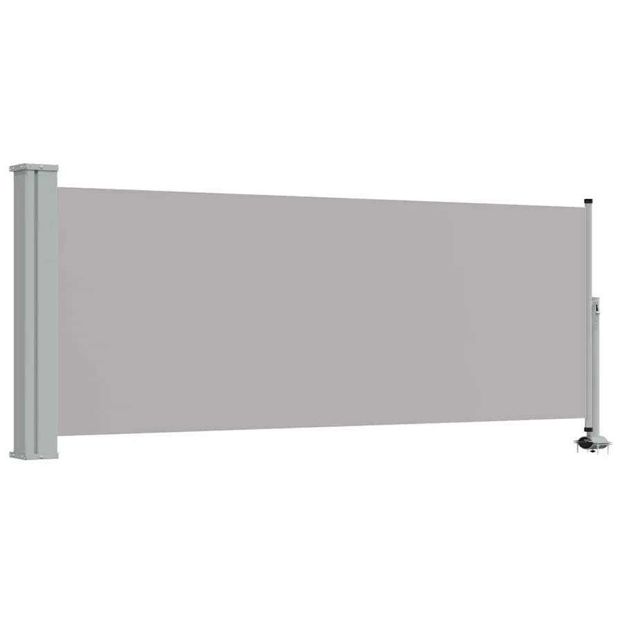 Auvent latéral rétractable de patio 100 x 300 cm Gris - 2