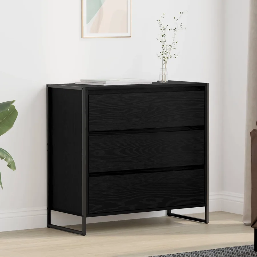 Buffet Chêne noir 79 x 36 x 75.5 cm Bois d'ingénierie