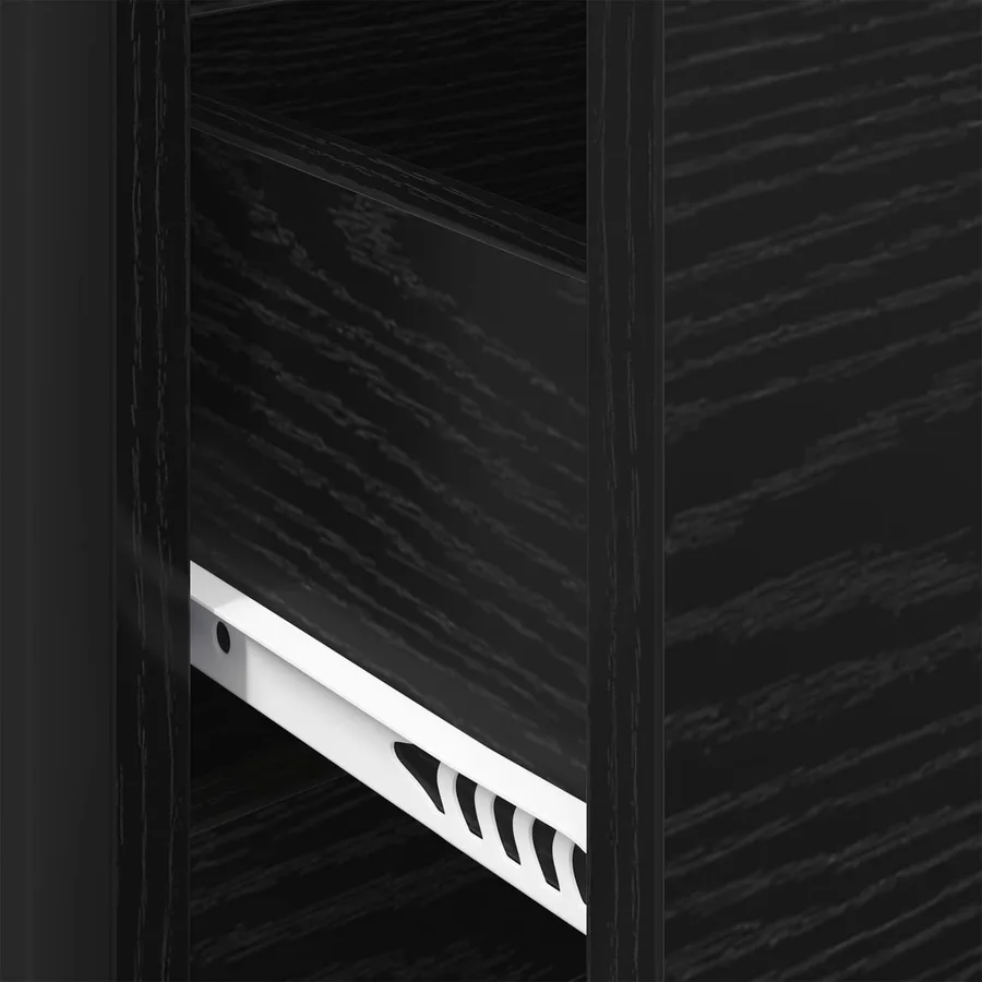 Buffet Chêne noir 79 x 36 x 75.5 cm Bois d'ingénierie - 11