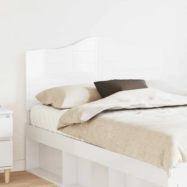 Tête de lit Blanc Brillant Bois d'ingénierie