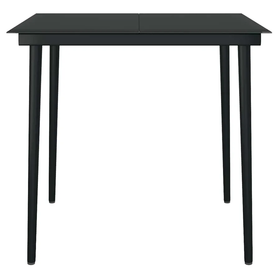 Ensemble à manger de jardin 3 pcs Noir - 6