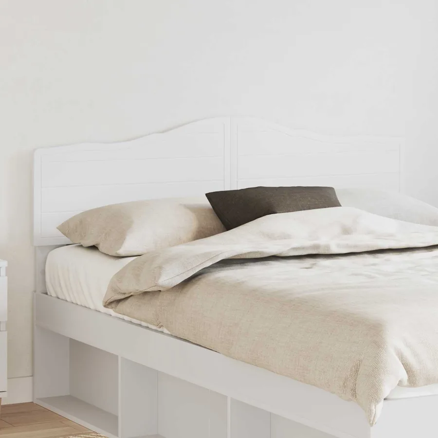 Tête de lit Blanc Bois d'ingénierie