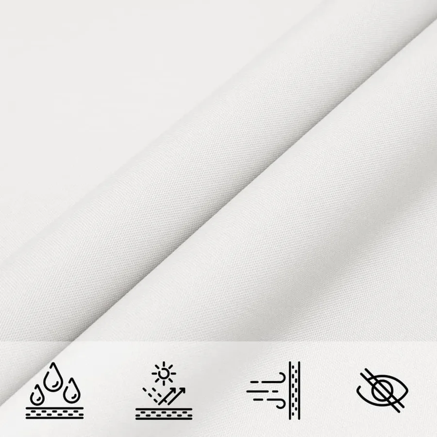 Voile de parasol tissu oxford rectangulaire 5x6 m blanc - 8