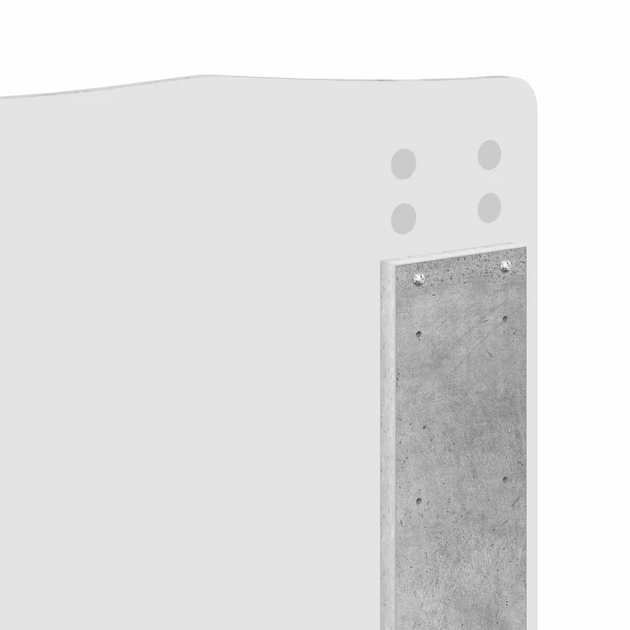 Cadre de lit Gris Béton 150 x 200 cm Pin massif - 11