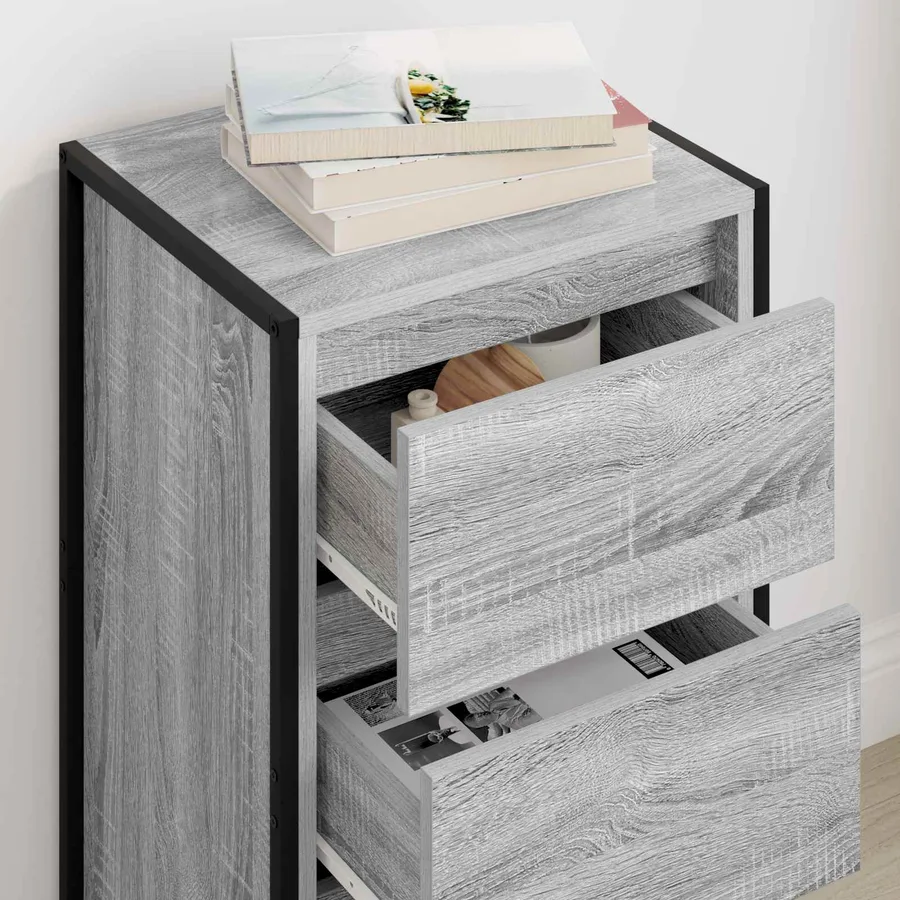 Buffet Gris Sonoma 42 x 36 x 75.5 cm Bois d'ingénierie - 4
