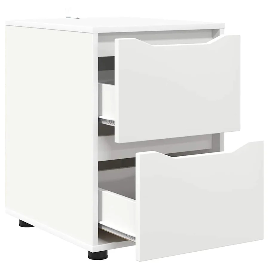 Armoire de rangement Blanc 40 x 48 x 57 cm Bois d'ingénierie - 5