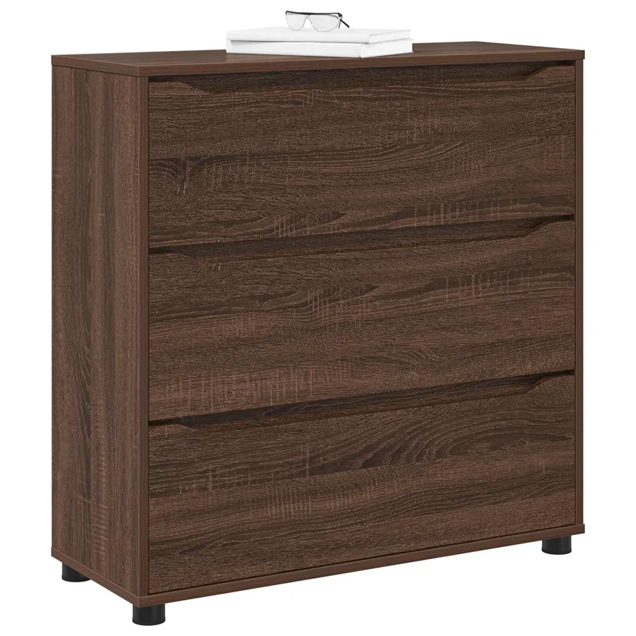 Armoire de rangement Chêne brun 80 x 31 x 81 cm - 3