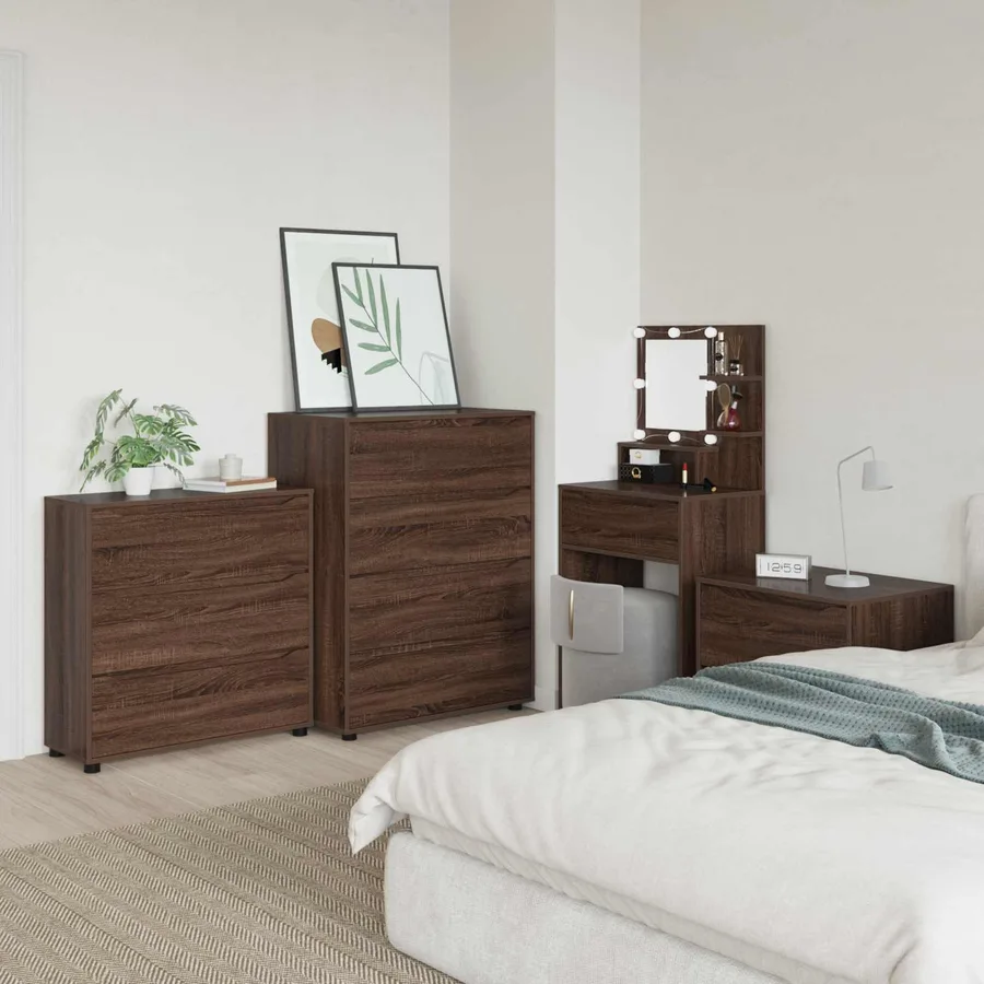 Armoire de rangement Chêne brun 80 x 31 x 81 cm - 4