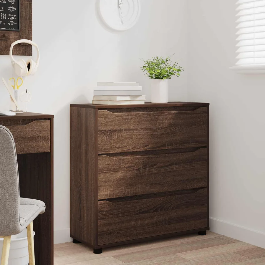 Armoire de rangement Chêne brun 80 x 31 x 81 cm - 5