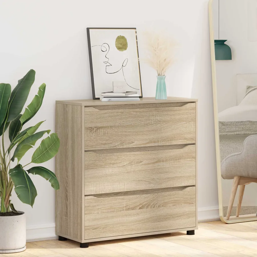 Armoire de rangement Chêne Sonoma 80 x 31 x 81 cm - 6