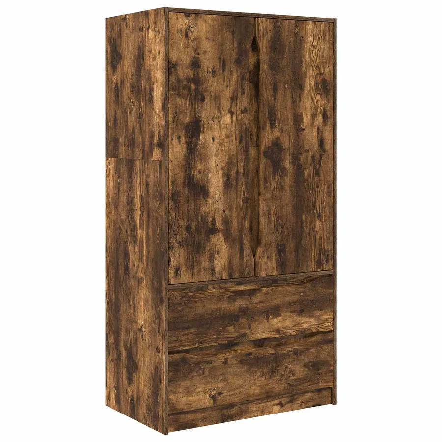 Armoire Chêne Fumé 79,5 x 49 x 156 cm Bois d’ingénierie - 2