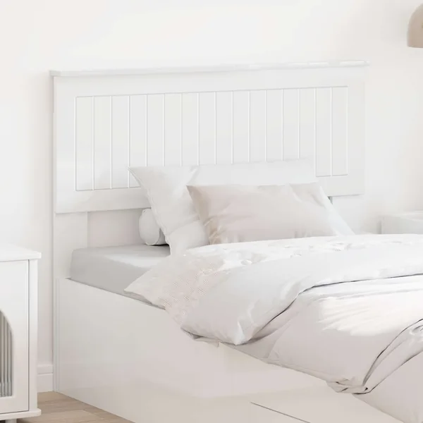 Tête de lit Blanc Brillant Bois d'ingénierie