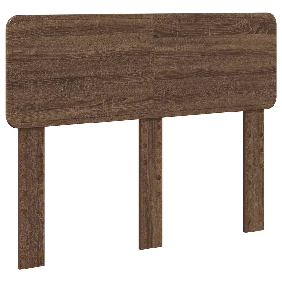 Cadre de lit Chêne brun 135 x 190 cm Bois d’ingénierie - 7