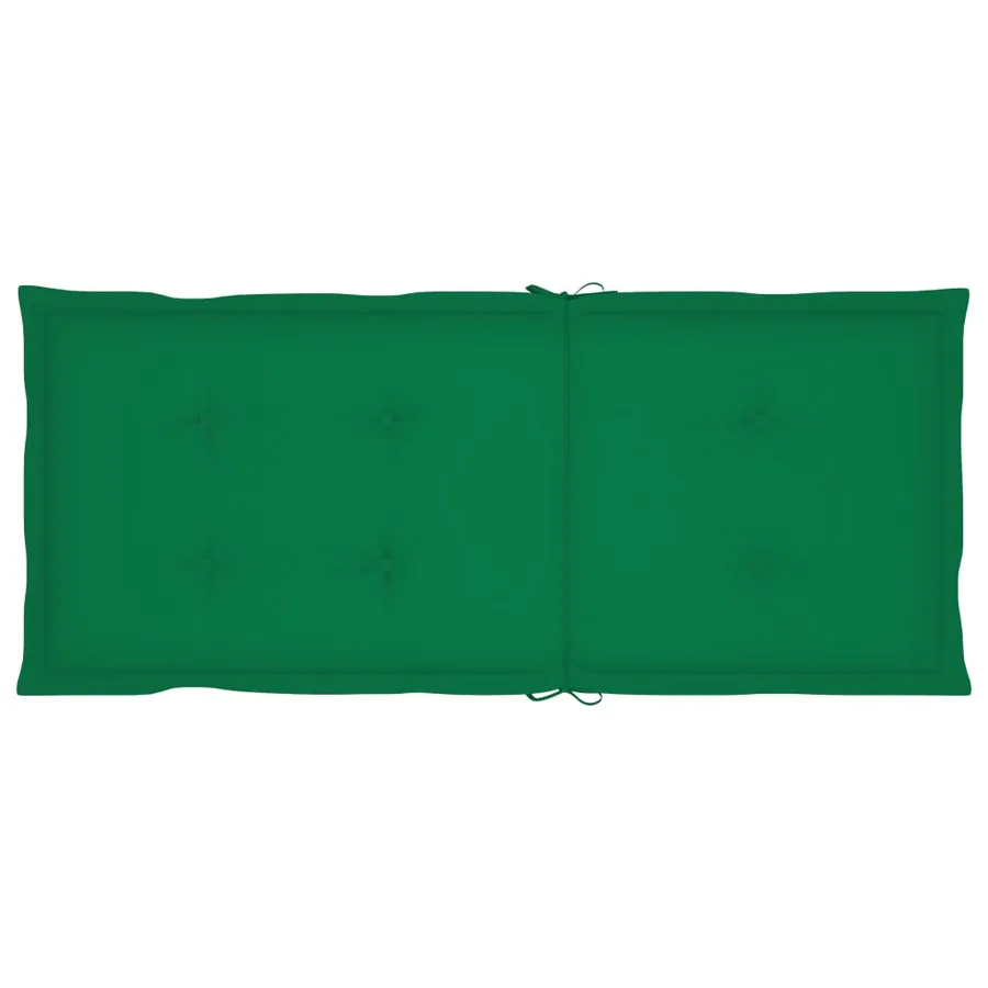 Chaises de jardin lot de 4 avec coussins vert Bois teck solide - 8