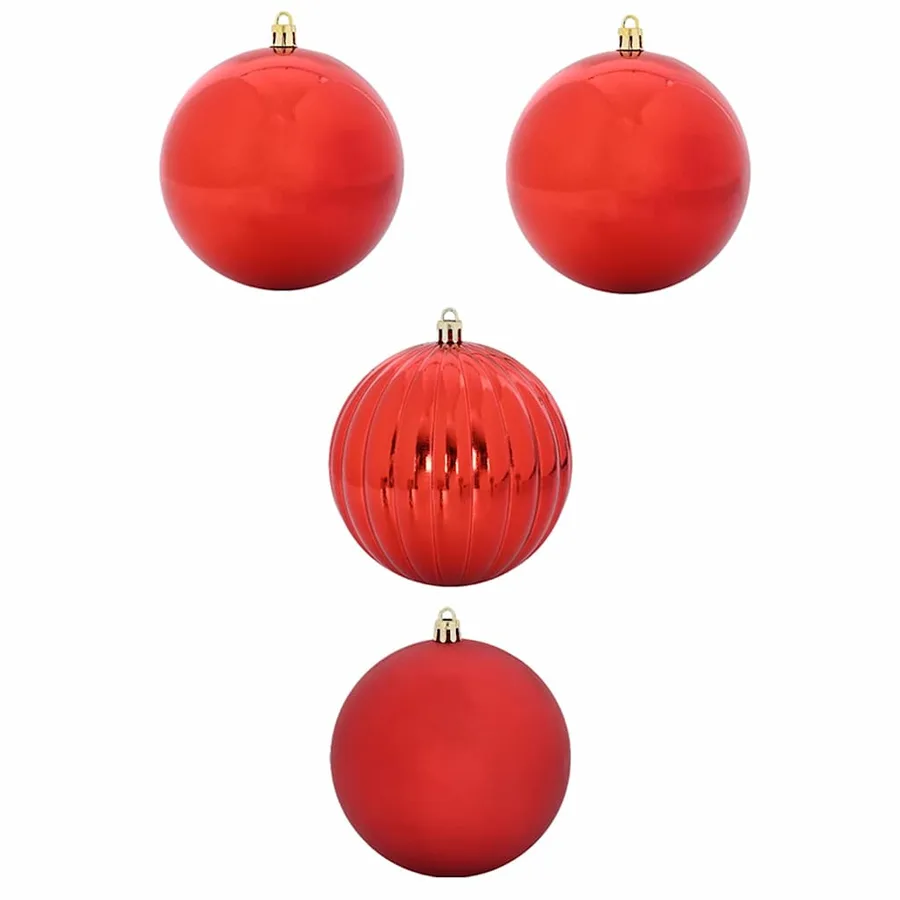 Ensemble de Boules de Noël XXL 4 pcs Rouge Ø 20 cm Plastique - 2