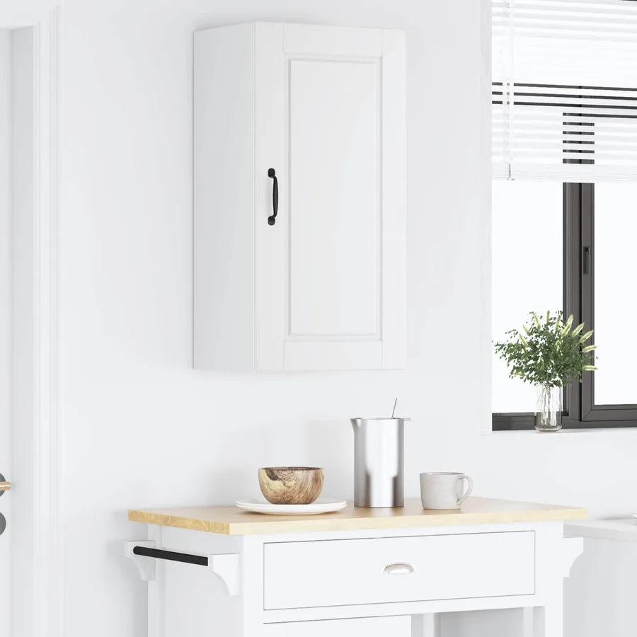 Meuble mural PORTO Blanc 40 x 31 x 80 cm Bois d'ingénierie - 4