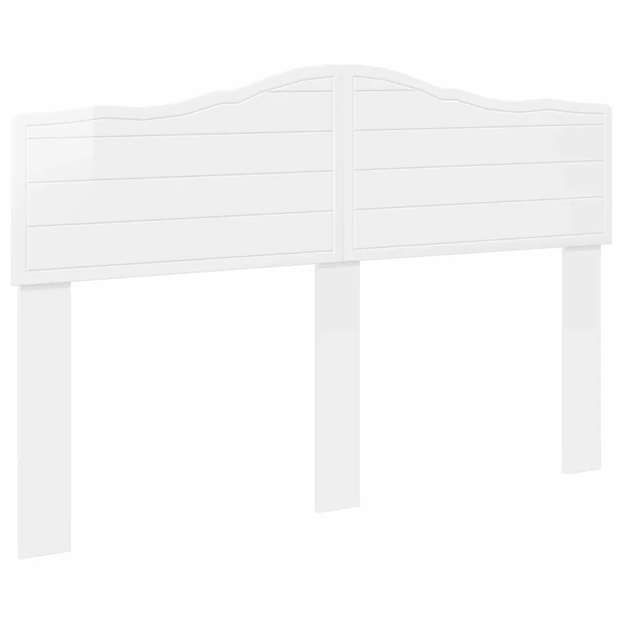 Tête de lit Blanc Brillant Bois d'ingénierie - 2