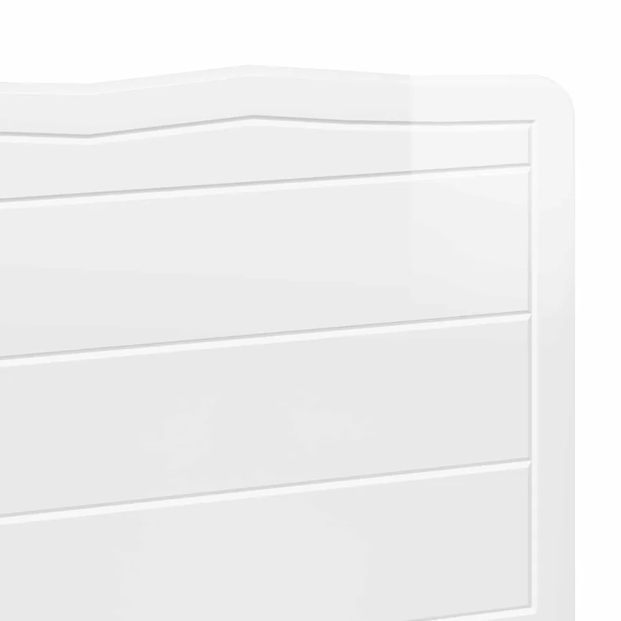 Tête de lit Blanc Brillant Bois d'ingénierie - 7