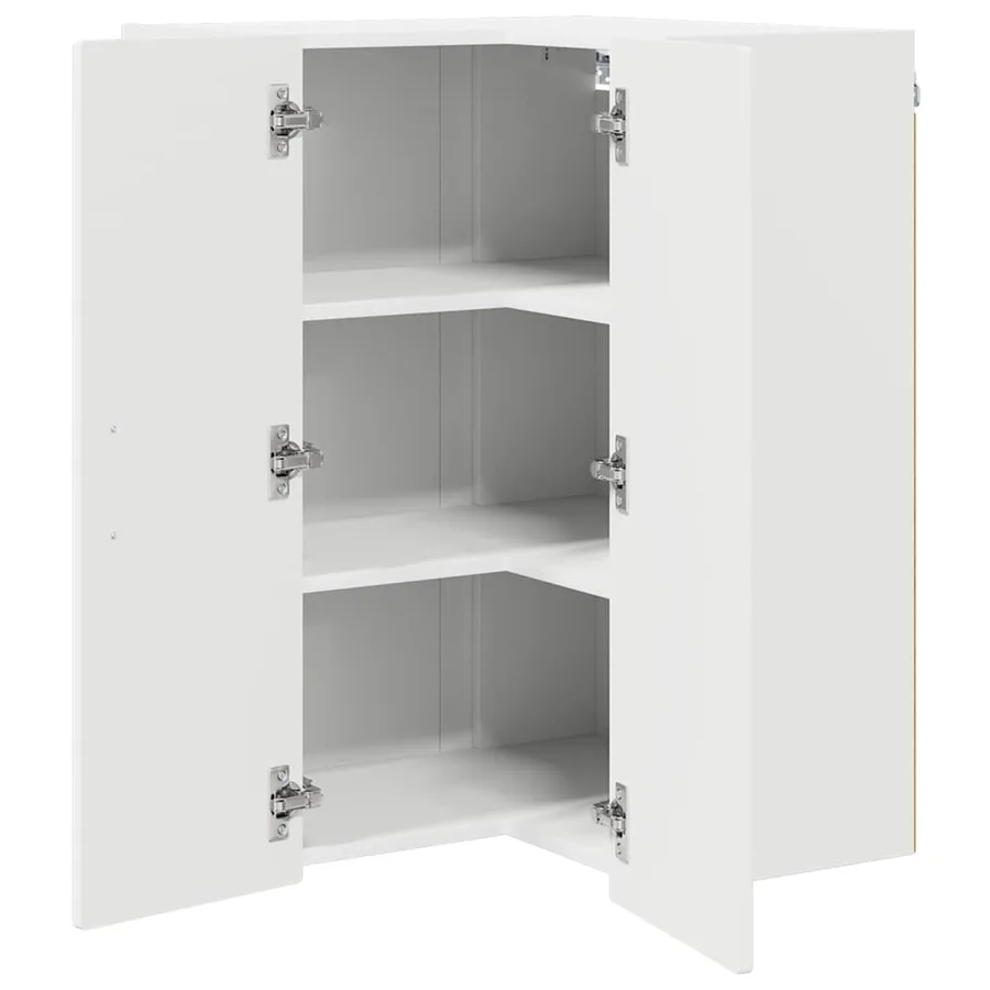 Cabinet d'angle mural PORTO Blanc 57 x 57 x 80 cm - 5