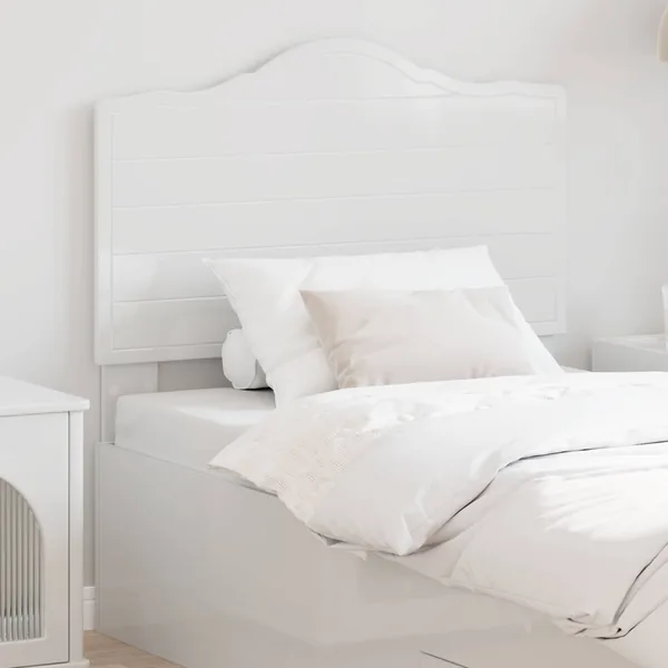 Tête de lit Blanc Brillant Bois d'ingénierie