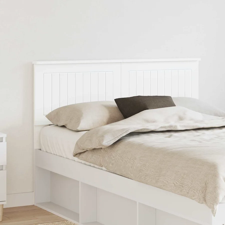 Tête de lit Blanc Bois d'ingénierie