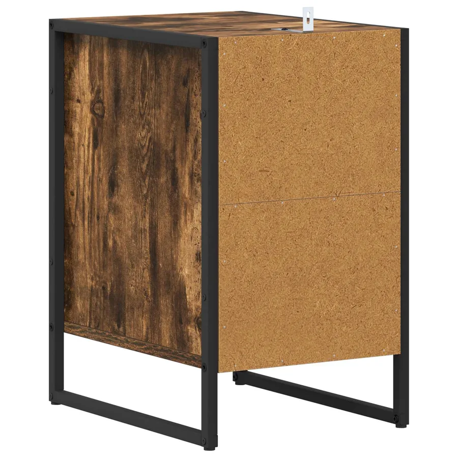 Table de chevet avec tiroir 2 pcs Chêne Fumé 39,5 x 30 x 50 cm - 9