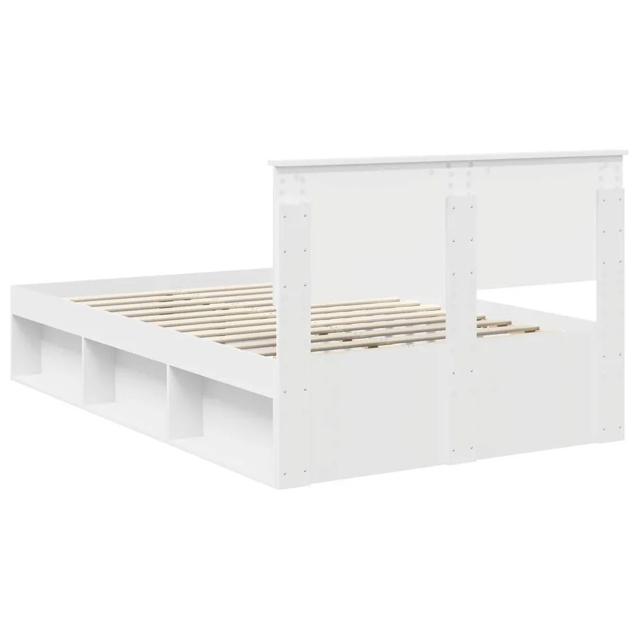 Cadre de lit avec tête de lit Blanc 120 x 190 cm Pin massif - 9