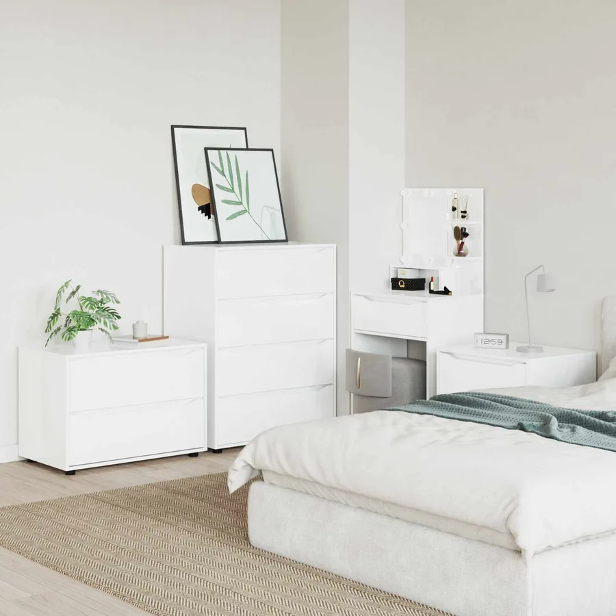 Armoire de rangement Blanc brillant 80 x 48 x 57 cm - 4
