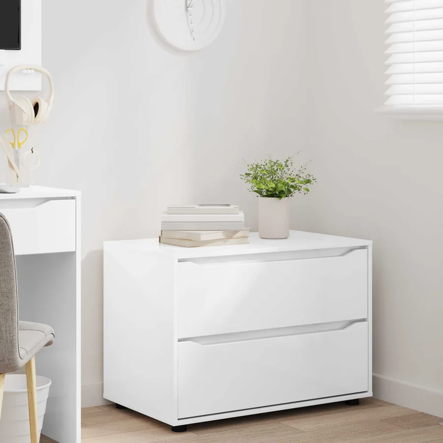 Armoire de rangement Blanc brillant 80 x 48 x 57 cm - 5