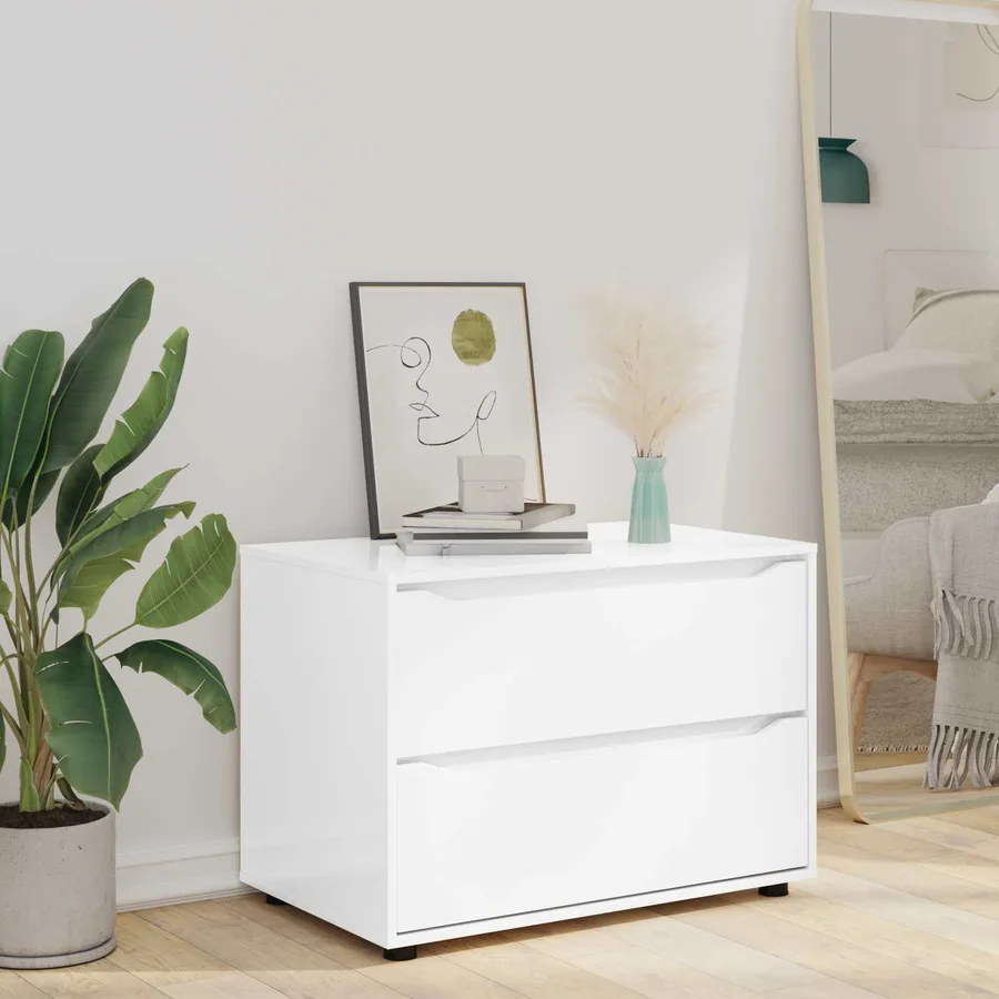Armoire de rangement Blanc brillant 80 x 48 x 57 cm - 6