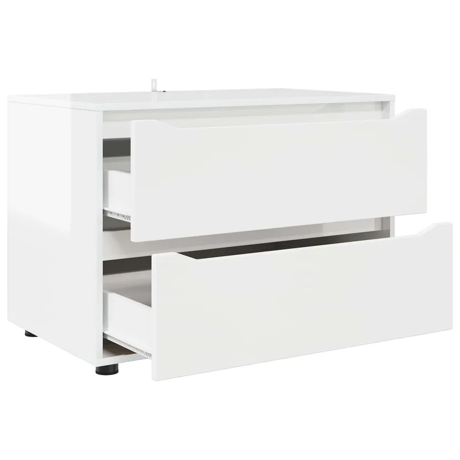 Armoire de rangement Blanc brillant 80 x 48 x 57 cm - 7