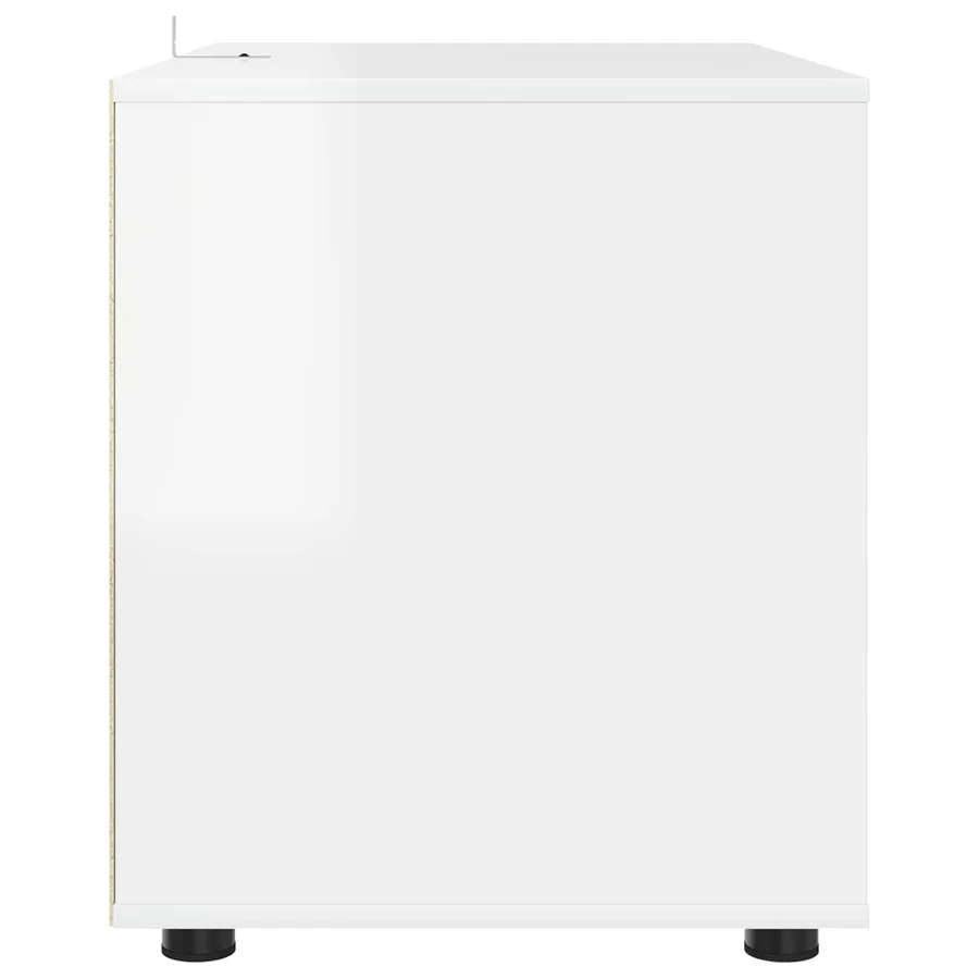 Armoire de rangement Blanc brillant 80 x 48 x 57 cm - 9