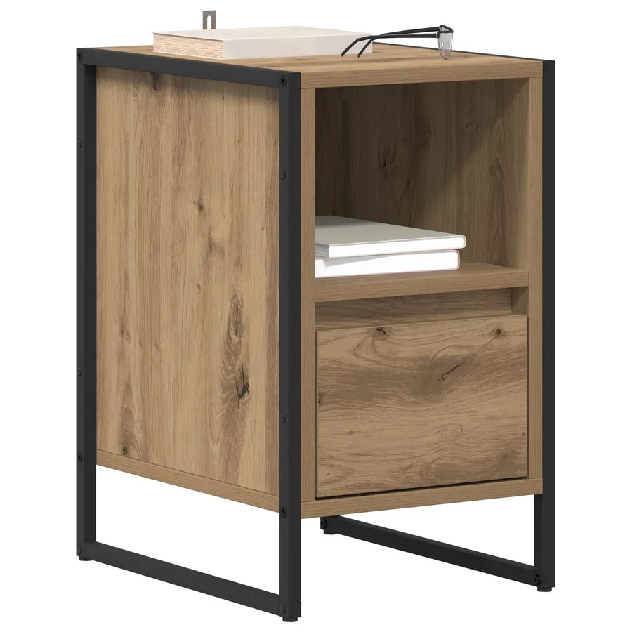 Table de chevet 2 pc Chêne artisan 39,5 x 30 x 50 cm - 3
