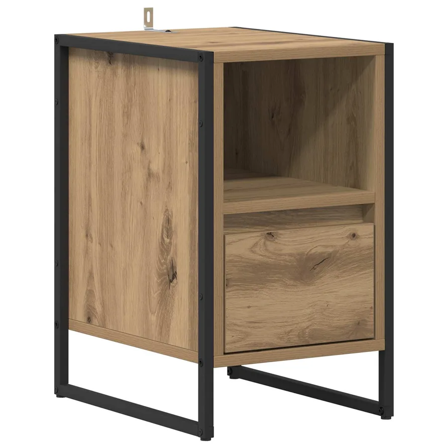 Table de chevet 2 pc Chêne artisan 39,5 x 30 x 50 cm - 5