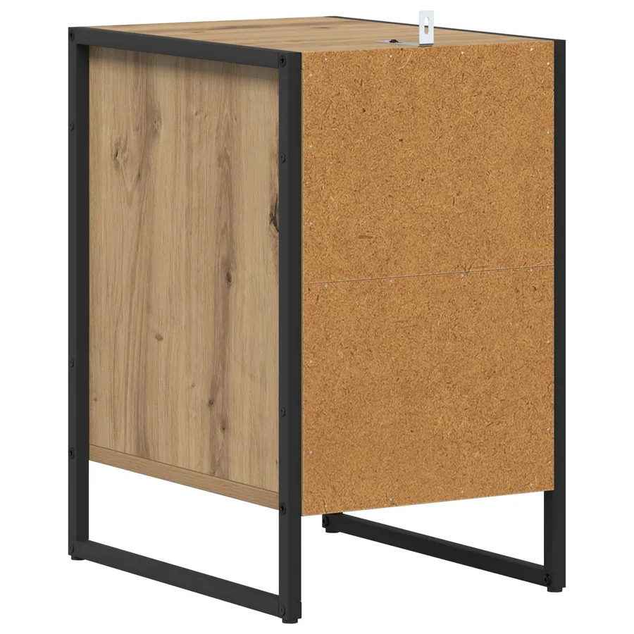 Table de chevet 2 pc Chêne artisan 39,5 x 30 x 50 cm - 9