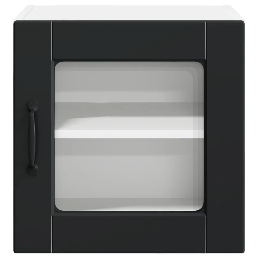 Cabinet en verre mural PORTO 2 pcs Noir 40 x 31 x 40 cm - 7