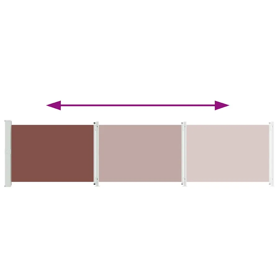 Auvent latéral rétractable de patio 140x600 cm Marron - 8