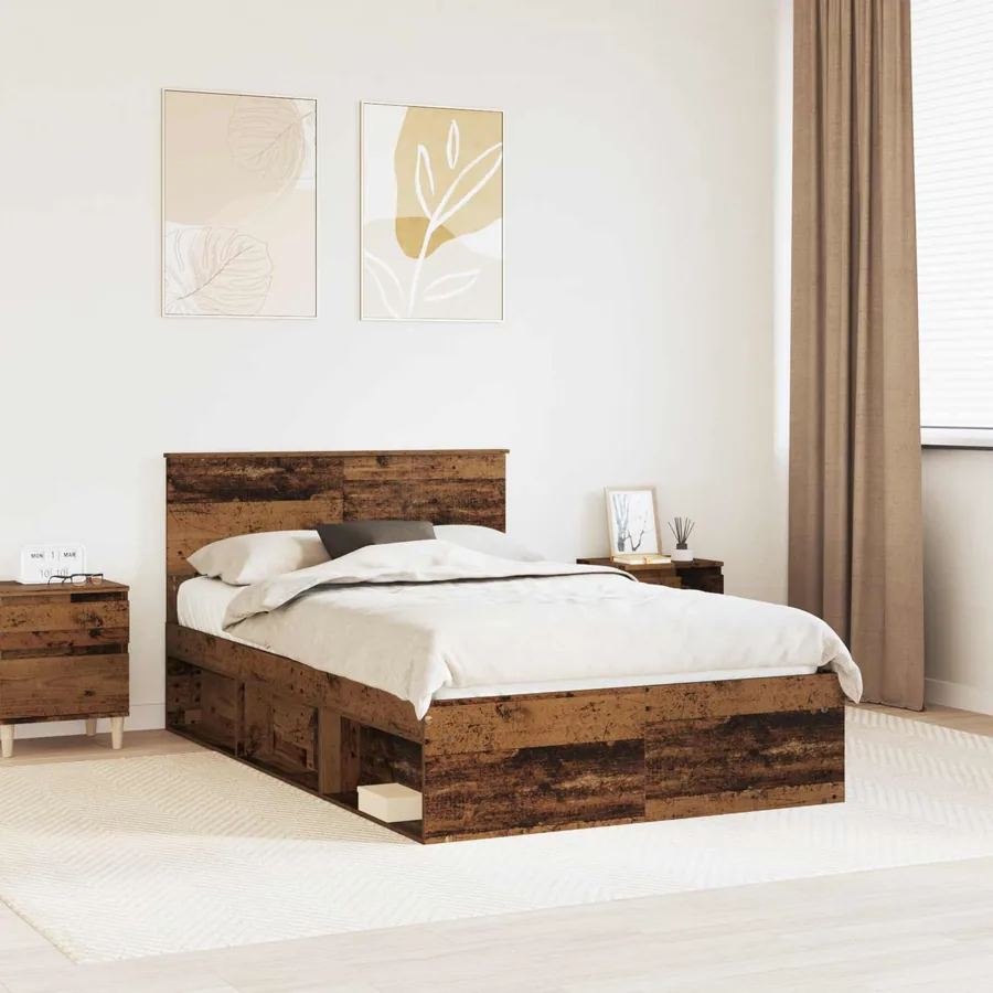 Cadre de lit Bois ancien 120 x 200 cm Pin massif