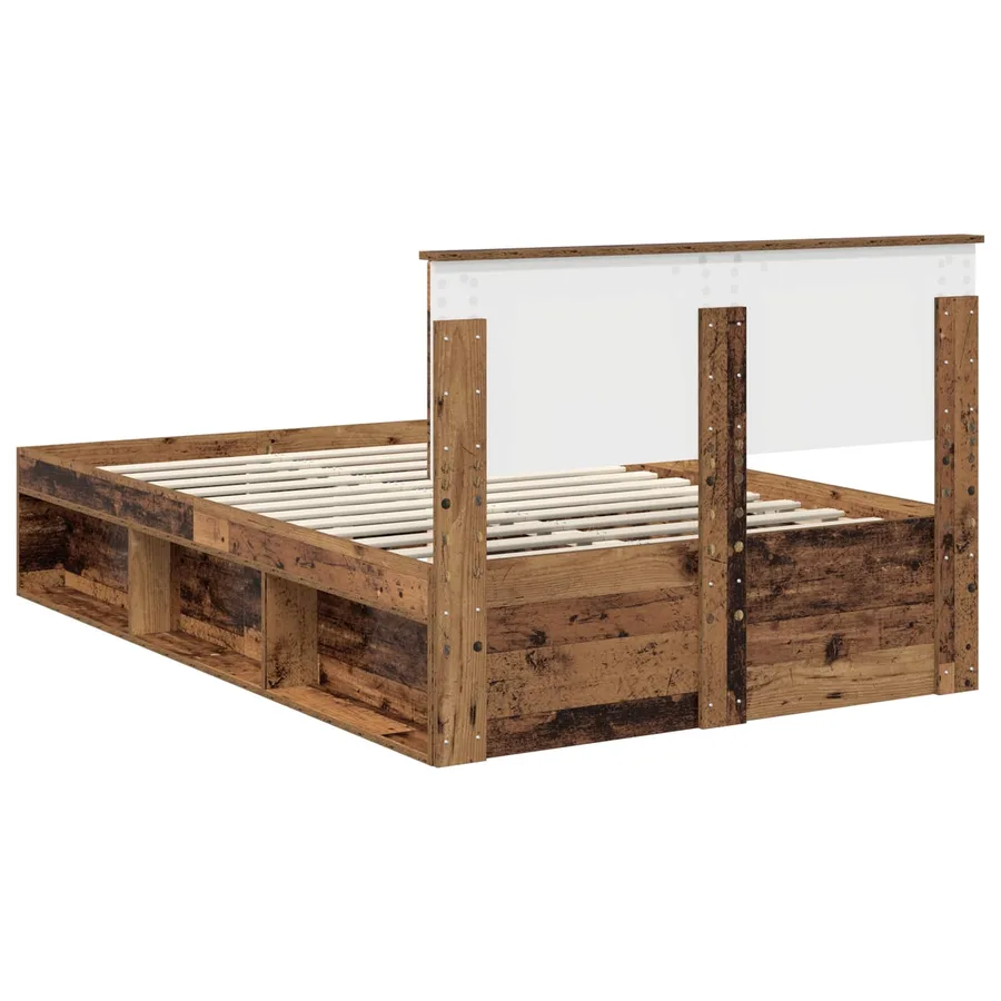 Cadre de lit Bois ancien 120 x 200 cm Pin massif - 6