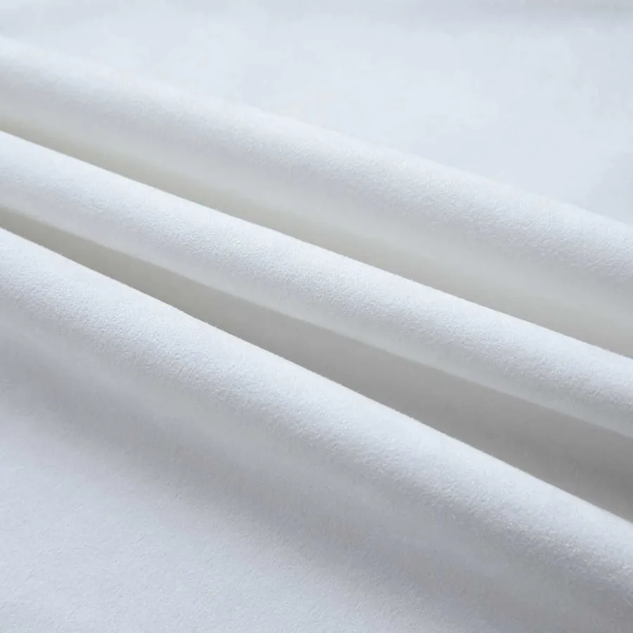 Rideau occultant et anneaux en métal 2pcs Blanc cassé 140x245cm - 4