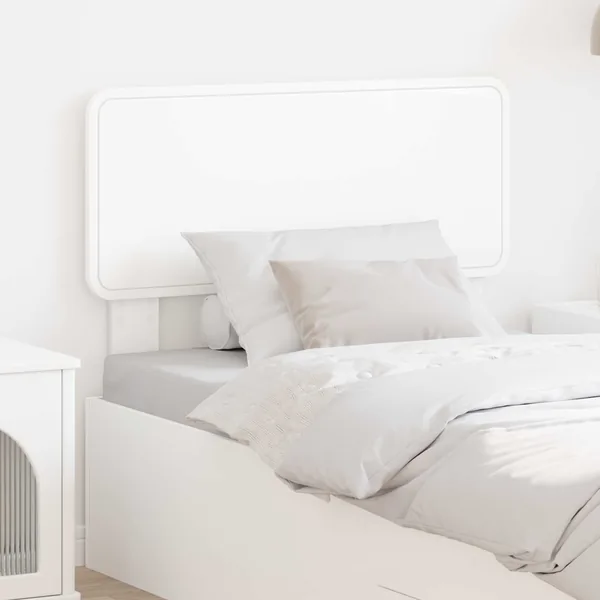 Tête de lit Blanc Bois d'ingénierie