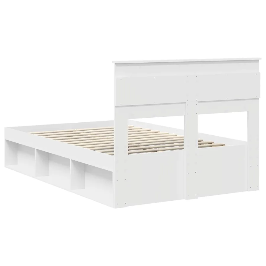 Cadre de lit Blanc 120 x 190 cm Bois de pin massif - 9