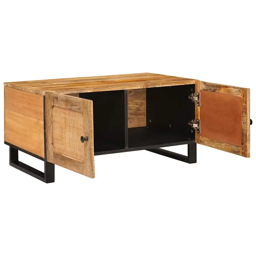 Table basse Naturel 80 x 50 x 40 cm Bois de mangue massif - 2