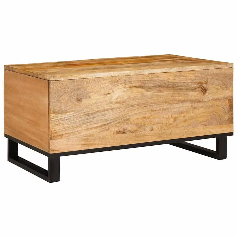 Table basse Naturel 80 x 50 x 40 cm Bois de mangue massif - 5