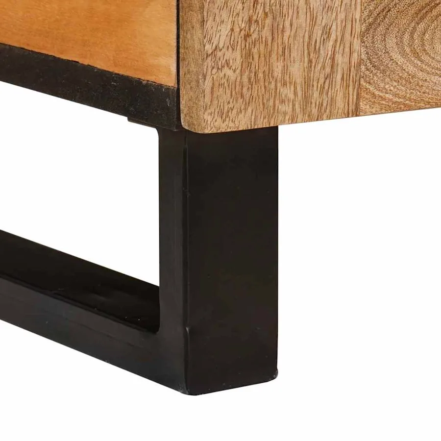 Table basse Naturel 80 x 50 x 40 cm Bois de mangue massif - 7
